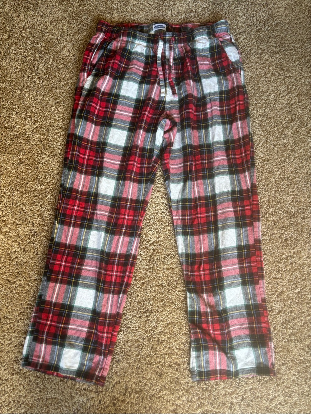 Old Navy Red, White & Black Plaid Kids Pajama Pants